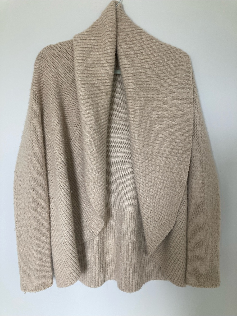 Vince Cardigan Sweater Womens Small Gray Wool Cashmere Silk Open Front Oversized